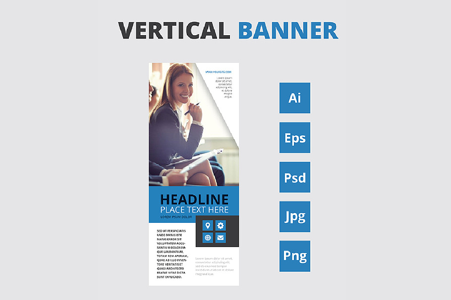 Vertical banners - roll up in Presentation Templates - product preview 8
