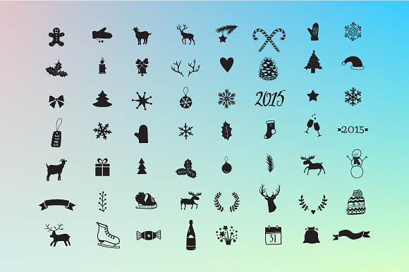 56 Christmas Icon Set in Christmas Icons - product preview 1