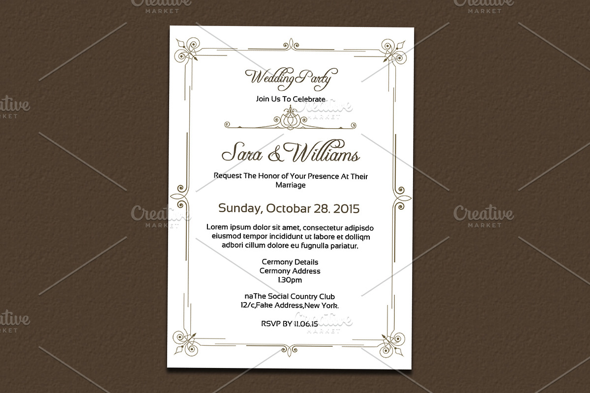 Wedding Party Invitation in Wedding Templates - product preview 8