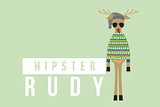 Hipster Rudy the Reindeer
