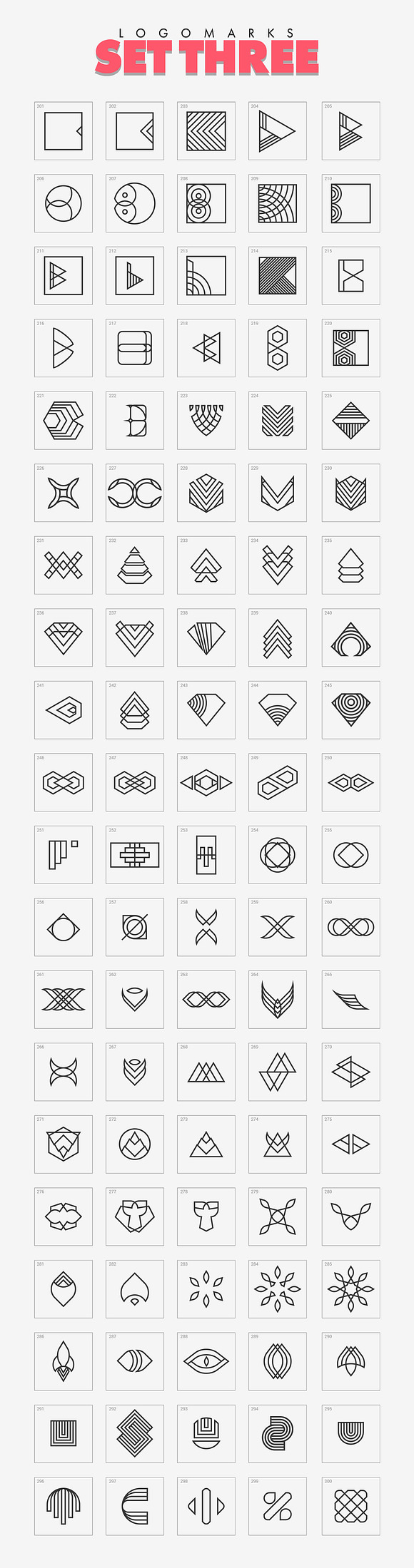 1000+ Geometric Logo Marks Bundle in Logo Templates - product preview 4