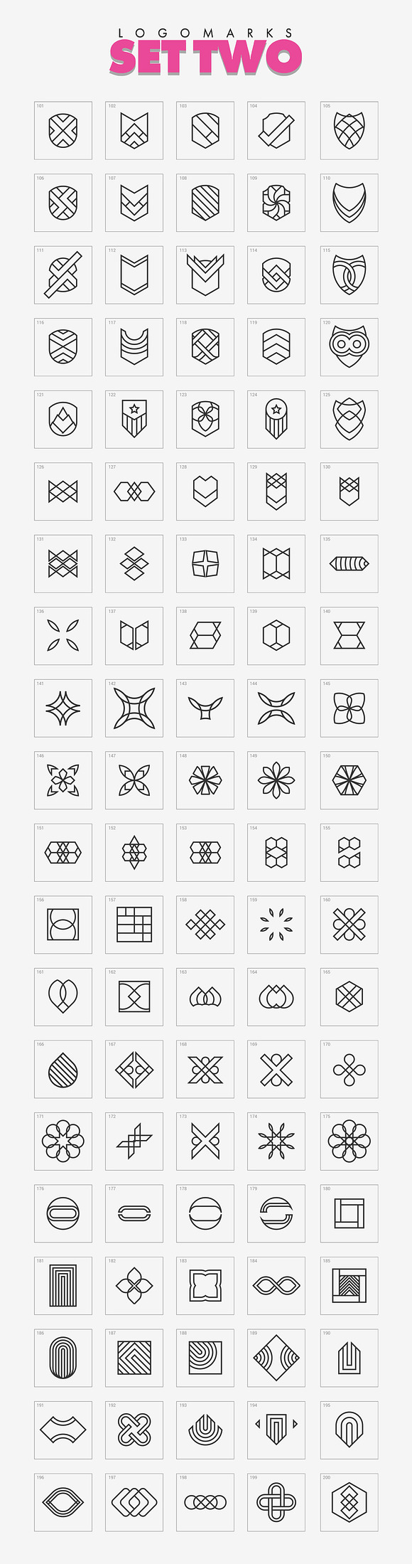 1000+ Geometric Logo Marks Bundle in Logo Templates - product preview 5
