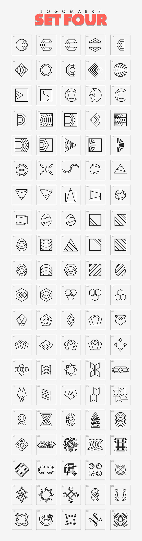 1000+ Geometric Logo Marks Bundle in Logo Templates - product preview 6