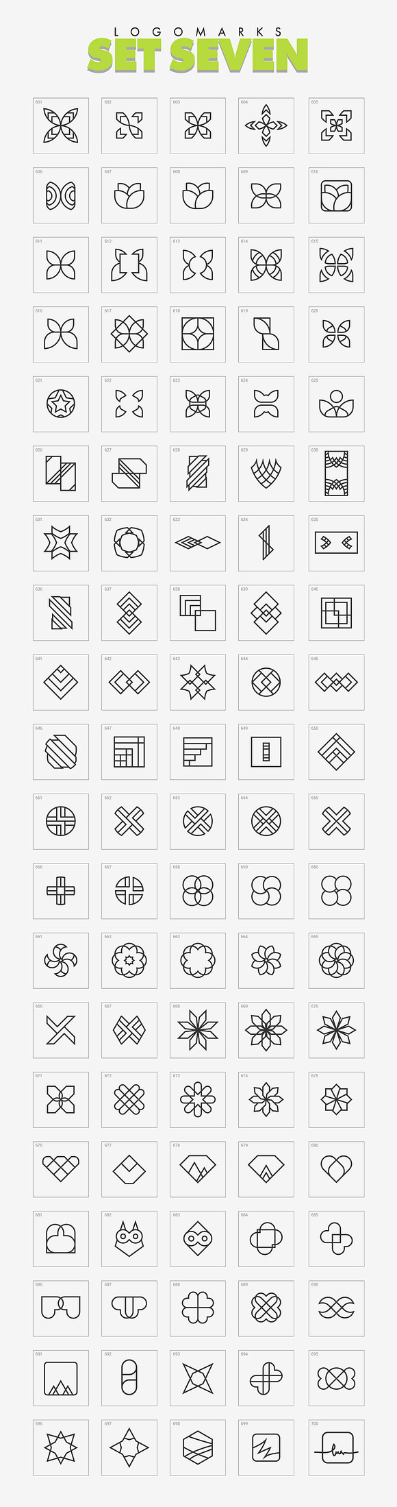 1000+ Geometric Logo Marks Bundle in Logo Templates - product preview 9