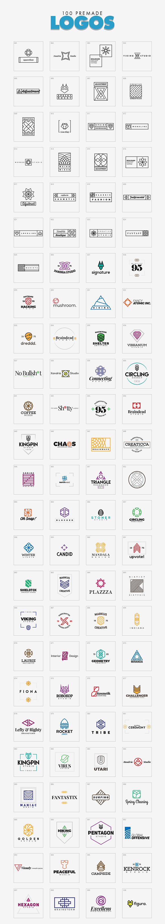 1000+ Geometric Logo Marks Bundle in Logo Templates - product preview 10