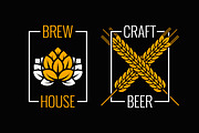 beer logo set design background