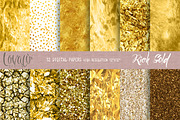 Rich Gold Digital Papers & textures