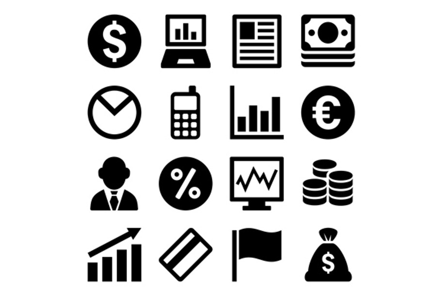 Money icon set in Graphics - product preview 8