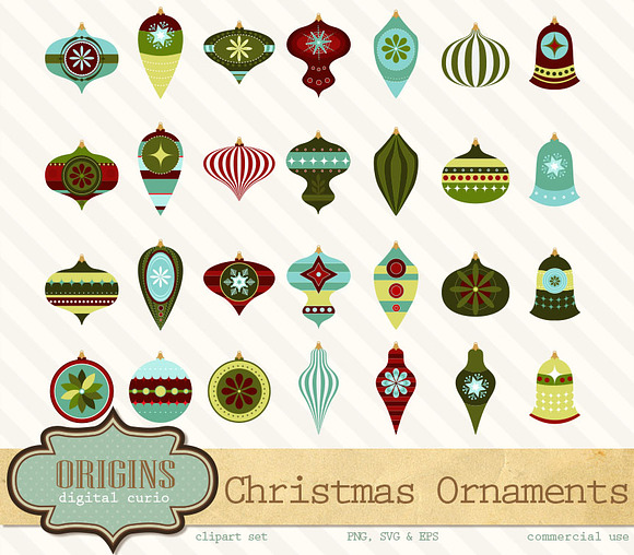 Christmas Ornament Vectors in Illustrations - product preview 1