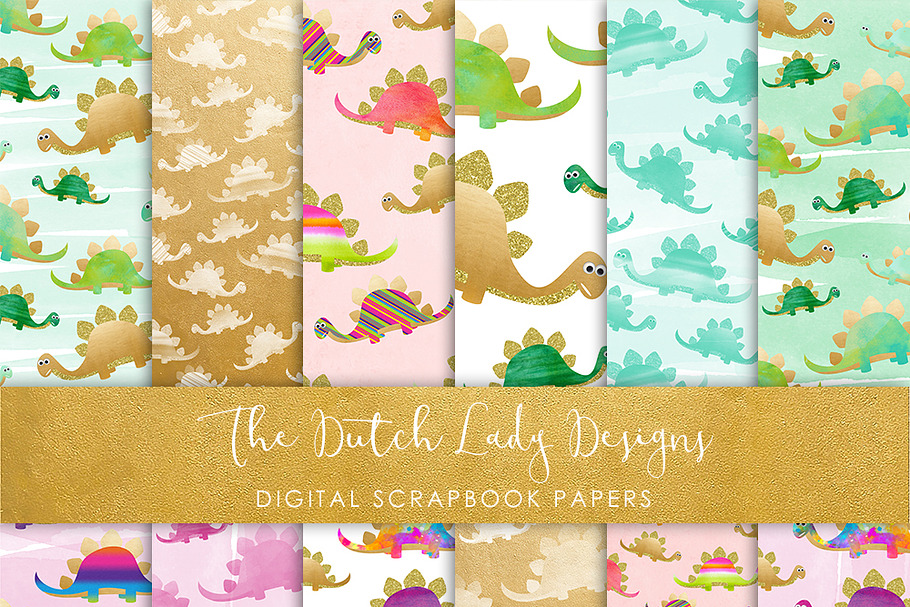 Dinosaur Patterned Papers