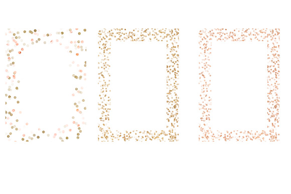Gold glitter confetti  set in Illustrations - product preview 2