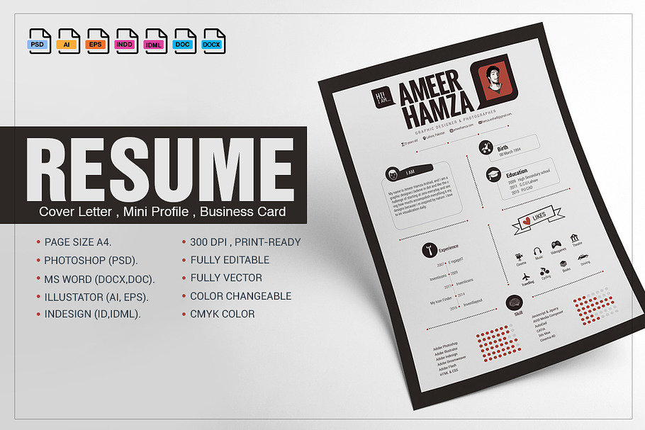 Resume / CV in Resume Templates - product preview 8