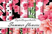 Summer floawers paper pack