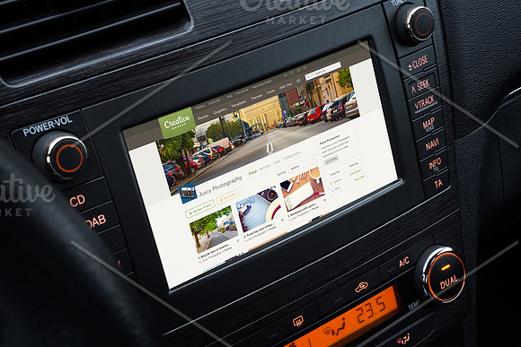 Car screen mockup in Product Mockups - product preview 1