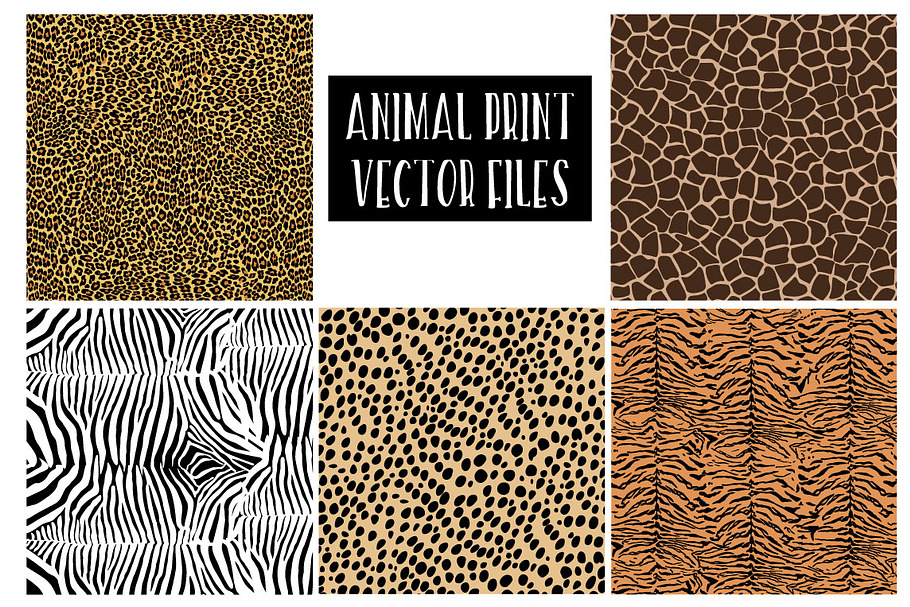 Animal Print Vector Patterns