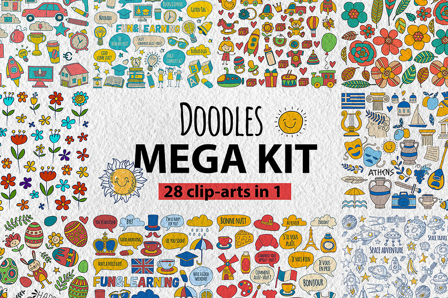 28 cliparts in one! DOODLE! in Illustrations - product preview 8
