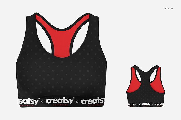 Sport Bra 3 Mockup Set in Product Mockups - product preview 1