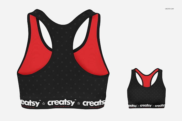Sport Bra 3 Mockup Set in Product Mockups - product preview 2