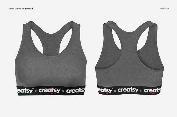 Sport Bra 3 Mockup Set in Product Mockups - product preview 3