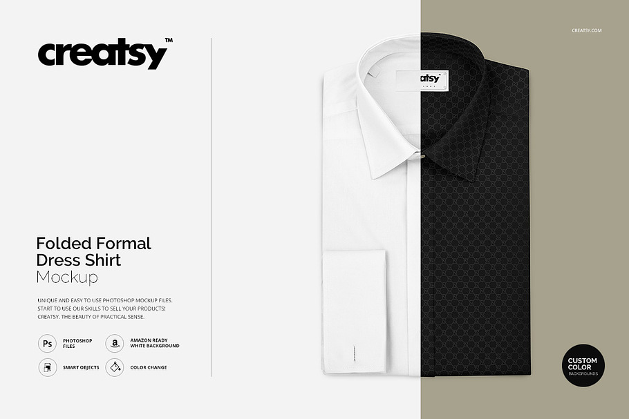 Folded Formal Dress Shirt Mockup in Product Mockups - product preview 8