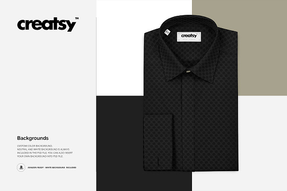 Folded Formal Dress Shirt Mockup in Product Mockups - product preview 3