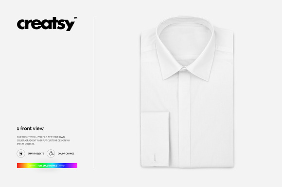 Folded Formal Dress Shirt Mockup in Product Mockups - product preview 4