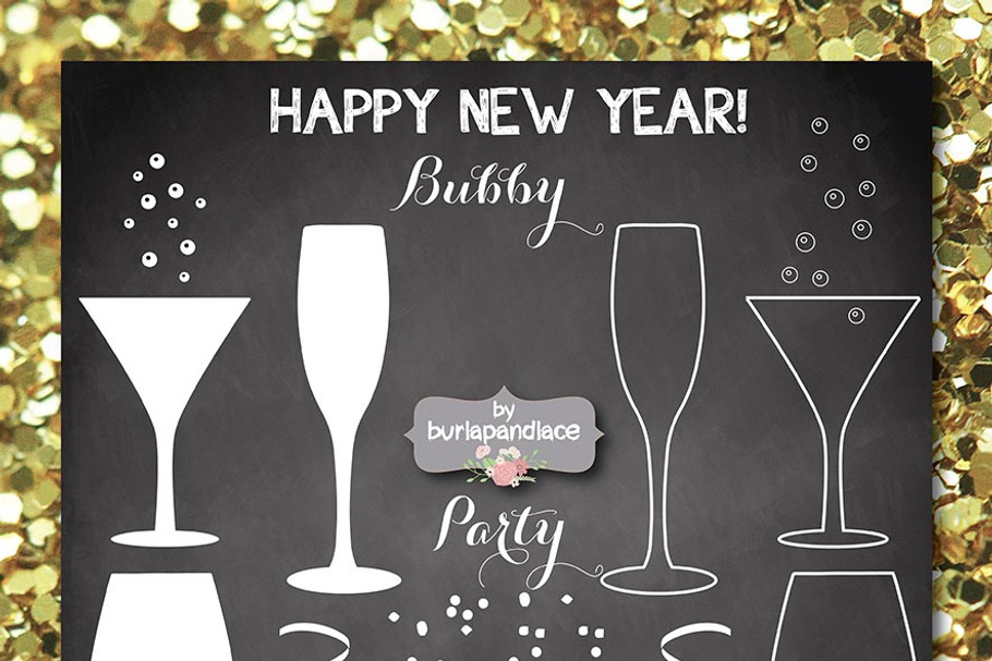 Happy new year 2017 clipart in Illustrations - product preview 8
