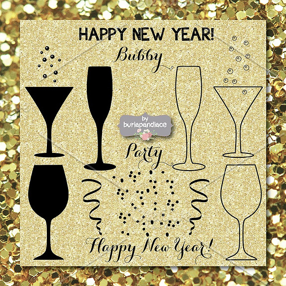 Happy new year 2017 clipart in Illustrations - product preview 2