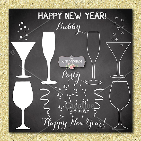 Happy new year 2017 clipart in Illustrations - product preview 3
