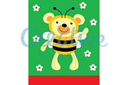 Cute Honey Bee Teddy Bear