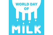 Cute banner for World Milk Day