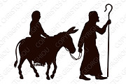 Mary and Joseph silhouettes