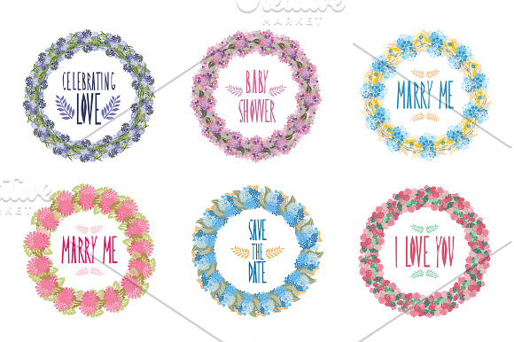 Floral Wreaths(1) in Illustrations - product preview 1
