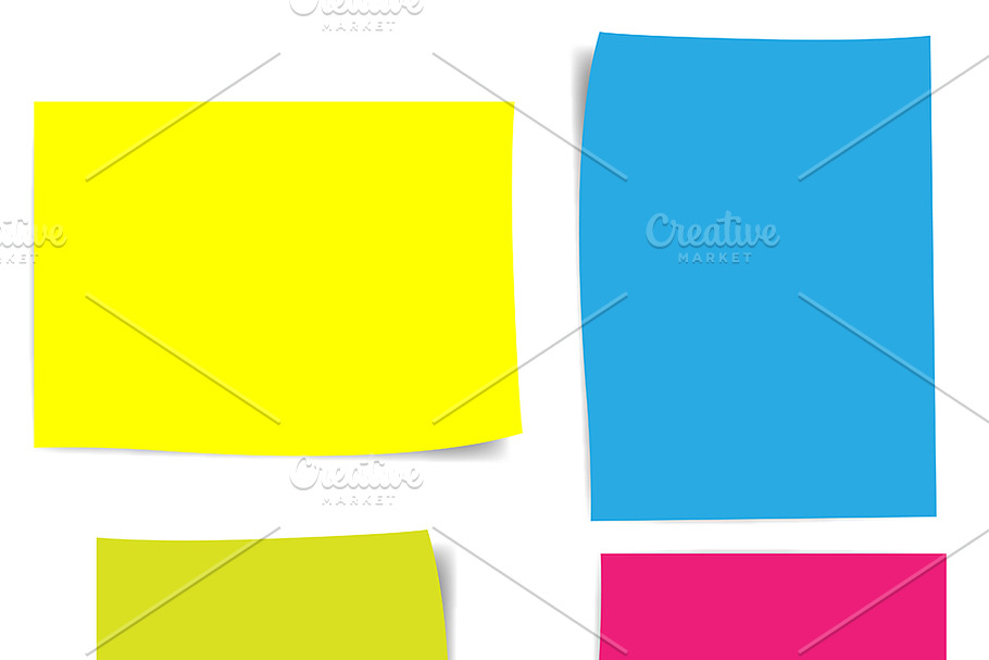 Colorful Notes Papers Vectors in Illustrations - product preview 8