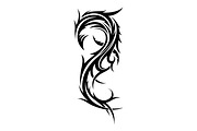 Abstract tribal tattoo design template.
