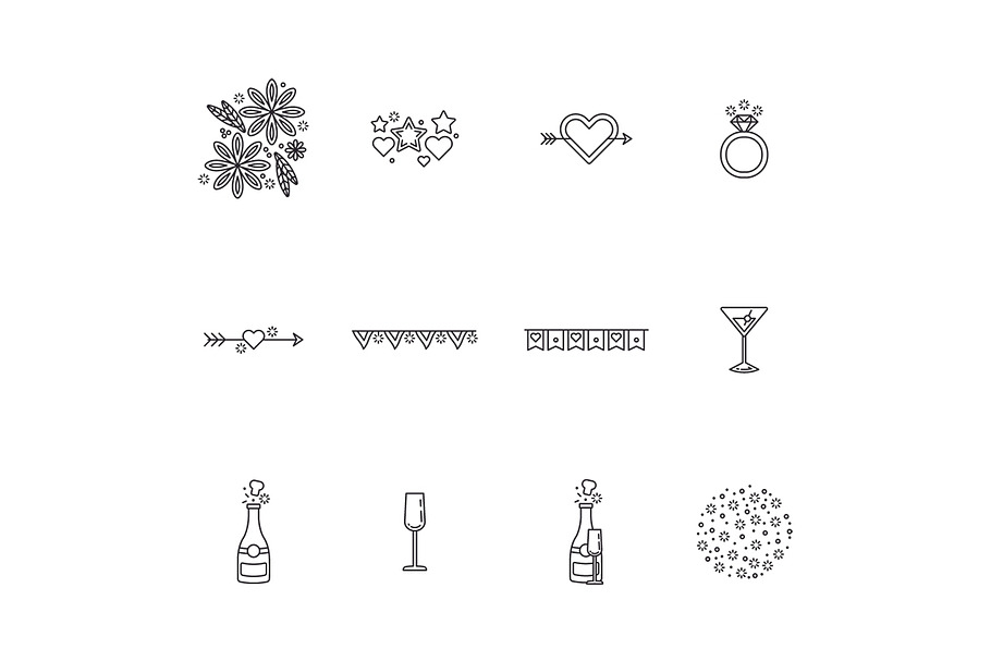 Hen Party Icons in Graphics - product preview 8