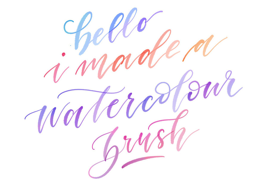 Watercolor Procreate Lettering Brush in Photoshop Brushes - product preview 8