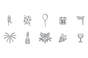 New years Icons