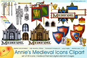 Annie's Medieval Icons Clipart