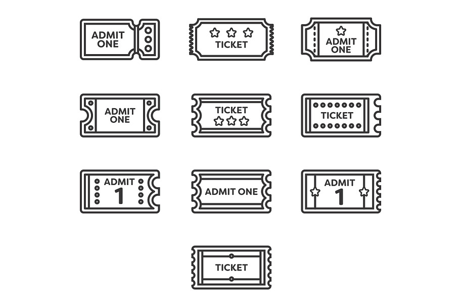 Raffel Tickets Icons