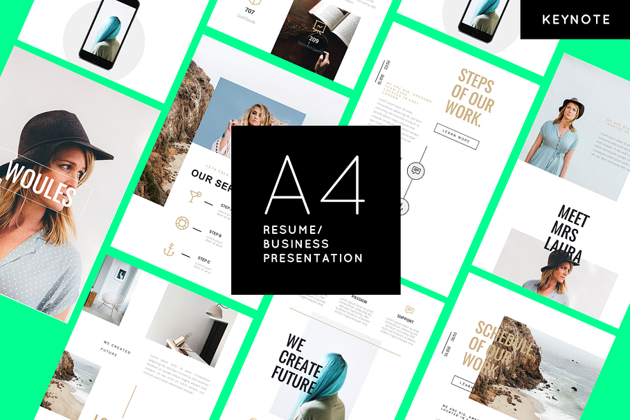 WOULES - A4 Printable - Keynote in Keynote Templates - product preview 8