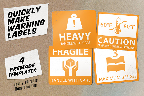 Travel Wise Shipping Labels Icon Set in Travel Icons - product preview 2