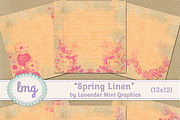 Spring Linen Scrapbook Papers
