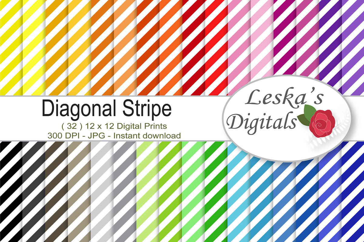 Diagonal Stripes in Patterns - product preview 8