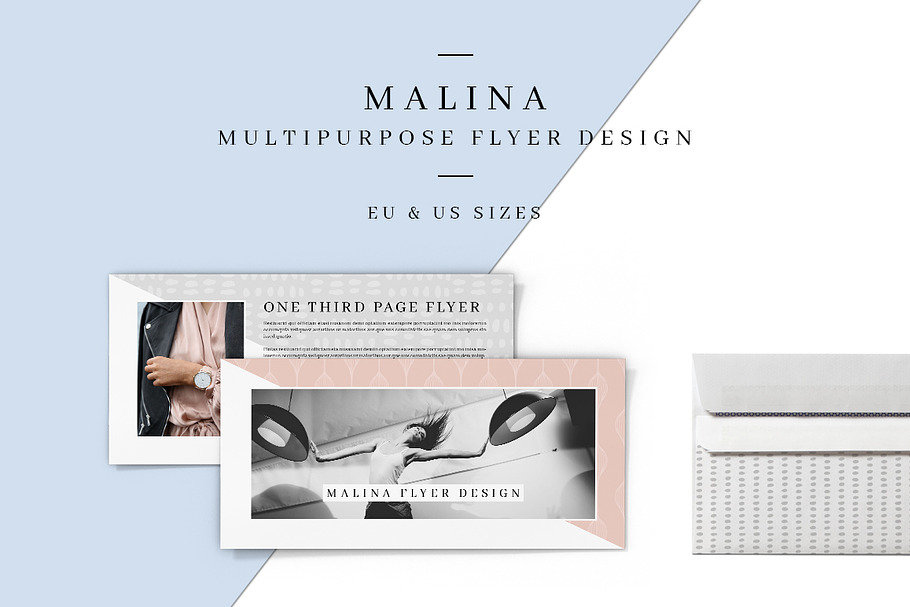 MALINA One Third Page Flyer +Pattern in Flyer Templates - product preview 8