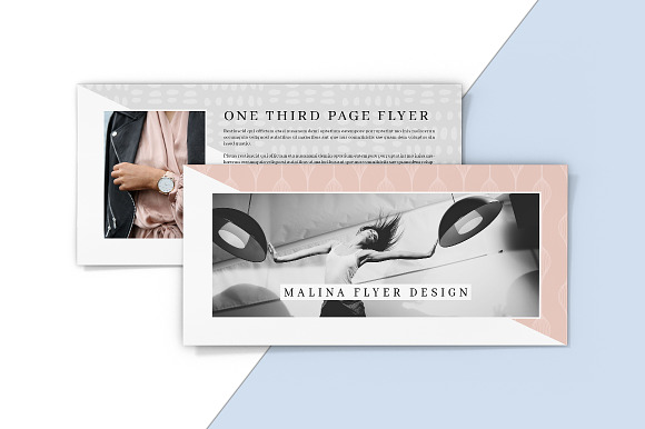 MALINA One Third Page Flyer +Pattern in Flyer Templates - product preview 2