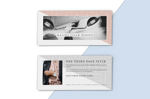 MALINA One Third Page Flyer +Pattern in Flyer Templates - product preview 5