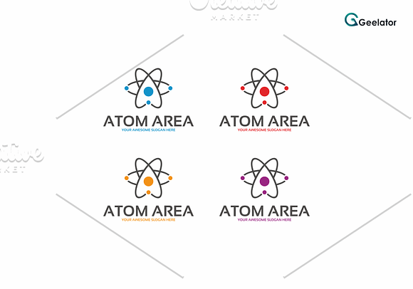 Letter A - Atom Area Logo Template in Logo Templates - product preview 2