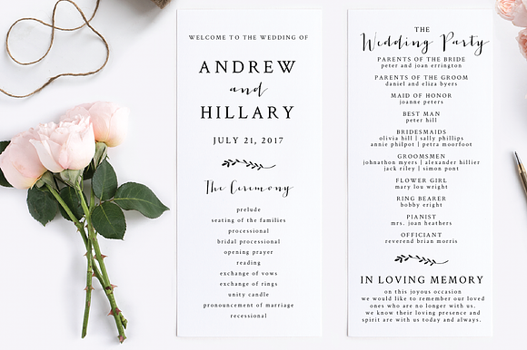 Wedding Program - Editable PDF in Wedding Templates - product preview 2