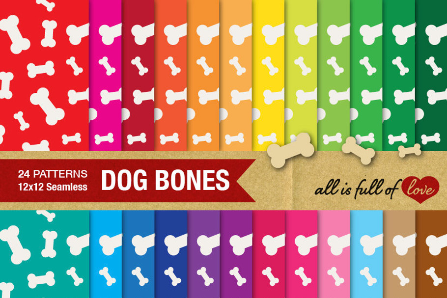 24 Dog Bone Background Textures in Patterns - product preview 8
